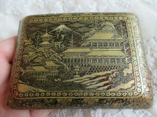 Stunning Antique Japanese Oriental Demascene Cigarette Case - Wonderful Detail