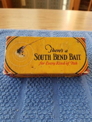 South Bend Crippled Minnow Box Only No.  965 Rh 4 1/2 By 2 1/4 In.