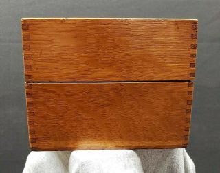 Vintage Mccloys Wood Finger Jointed White Oak 4 X 6 Card File Recipe Index Box