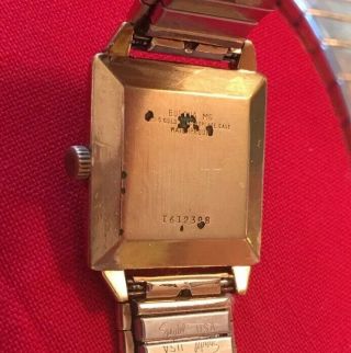 Vintage Bulova Gold EP Watch.  M6.  Parts.  27mm Does Not Run.  Hands Move 3