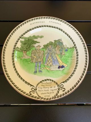 Antique 1910 - 16 Late Foley Shelley England King Henry Viii Robin Hood Plate