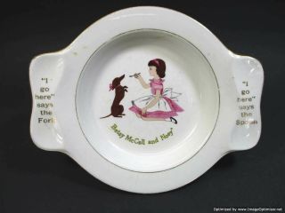 Vintage Betsy Mccall With Nosy Porcelain Plate Holmes & Edwards Homer Laughlin