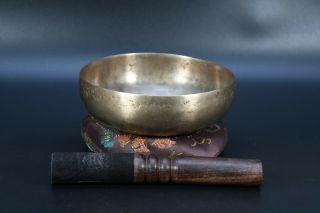 Antique Handmade Meditation Singing Bowl Buddhist Tibetan Healing Chakra Nepal
