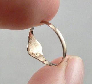 Antique Edwardian 10K Yellow GOLD BABY RING Childs Oval Signet 0.  3g Size 1.  25 5