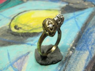 Antique Unique Georgian Victorian Memento Mori Skull Snake Silver Diamond Ring