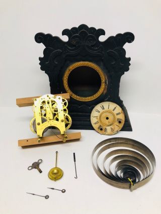 Rare Antique Ansonia C.  1882 Pulford 8 - Day Mantel Clock Project Parts Restoration