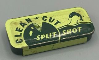 Vintage Cut Split Shot Tin Size 7 - Split Shot Sinker Tin