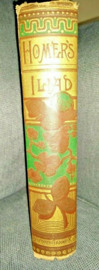 The Iliad Of Homer Alexander Pope English Translation Antique Book 1884
