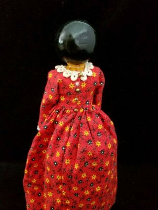 VINTAGE 1979 HAND CARVED WOOD DOLL BY ARTIST JUDY BROWN DRESS 5