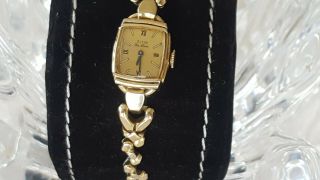 Vintage Elgin De Luxe 533 10k Gold Filed 1940s Ladies Wind - Up Watch (290)