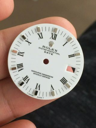 Rolex Vintage White Dial For 34mm Oyster Perpetual Date Watches 3035 Movement