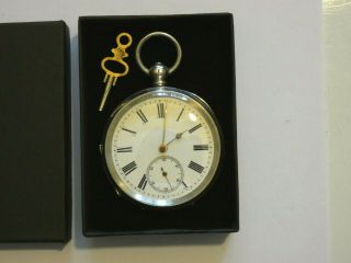 Antique Swiss Hallmarked Silver Open Face Pocket Watch C 1900 / 1910.