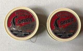 Vintage Two Spools of Skirr Bait Casting Fishing Line Horrocks - Ibbotson Co. 2