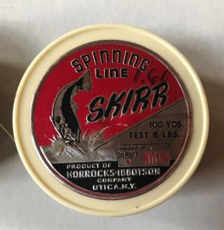 Vintage Two Spools of Skirr Bait Casting Fishing Line Horrocks - Ibbotson Co. 5