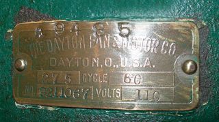 Antique Dayton Ceiling Fan 2 Bracket Fan No.  9211067 No Blades 3
