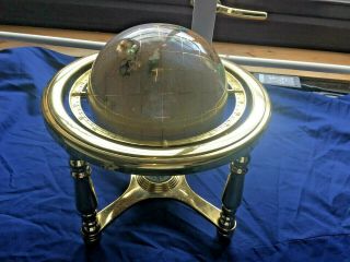 Gemstone World Globe - Semi - Precious Stones with Brass Stand and Compass 3