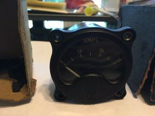 Antique Westinghouse Electrical Aviation D.  C.  Amperes Ammeter.