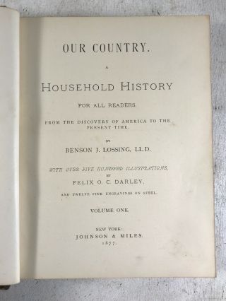 Our Country American History Antique Leather Bound Books Rev War Civil War Etc. 8
