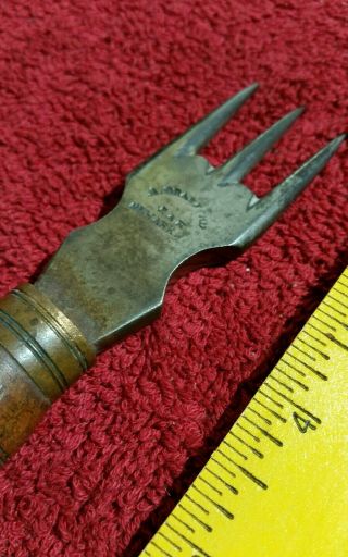 Leather tool A.  CRAWFORD - NEWARK NJ antique saddle makers punch tool primitive 2