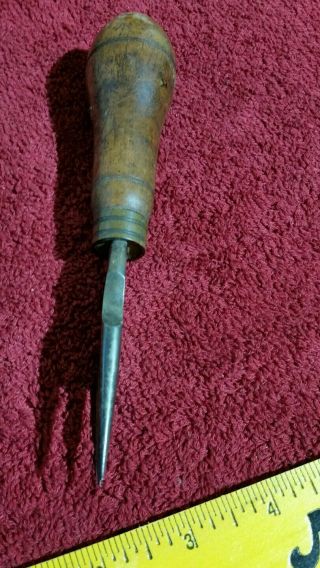 Leather tool A.  CRAWFORD - NEWARK NJ antique saddle makers punch tool primitive 8