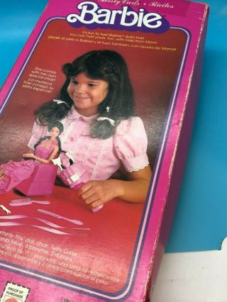 1982 Hispanic Twirly Curls Barbie doll Superstar 80 ' s Vintage Spanish box NRFB 3