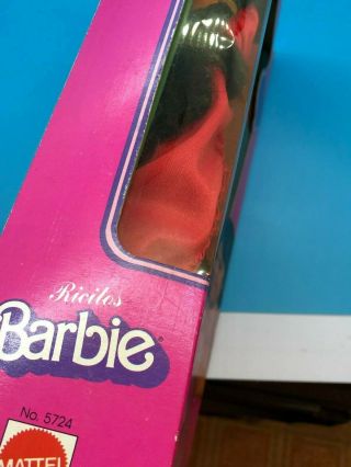 1982 Hispanic Twirly Curls Barbie doll Superstar 80 ' s Vintage Spanish box NRFB 7