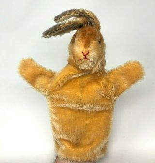 Vintage Steiff Orange Rabbit Hand Puppet 3