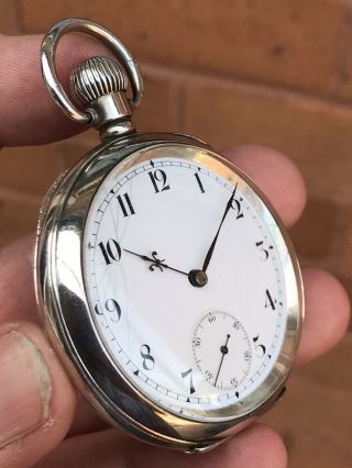 A Gents Quality 17 Jewel Antique Solid Silver Pocket Watch,  Birm 1918.
