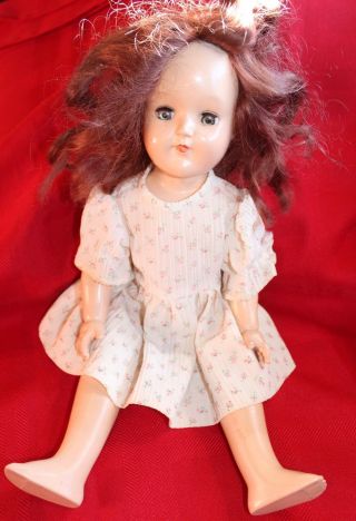 Vintage Old " Ideal Doll " 15 " Toni Red Head