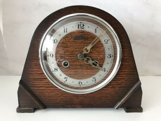 Bentima Vintage Art Deco 8 Day Chiming Mantle Clock 