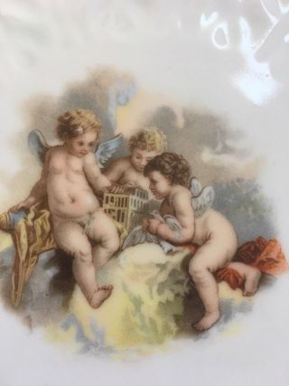 Cupids Angels Cherubs 8 " Plate Dish Vintage Victoria Carlsbad Austria Antique