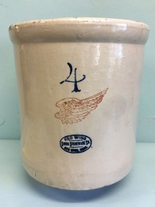 Red Wing 4 Gallon Crock 12” Tall
