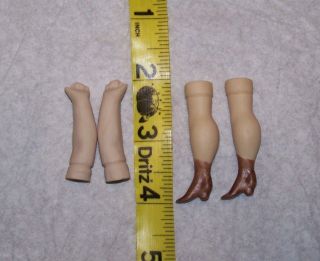 Set Of Antique Matching Small Bisque Doll Arms And Legs
