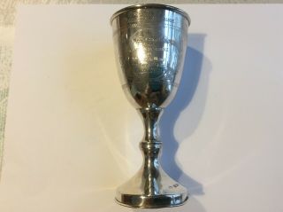 Antique Silver English London Silver Cup Goblet 1924
