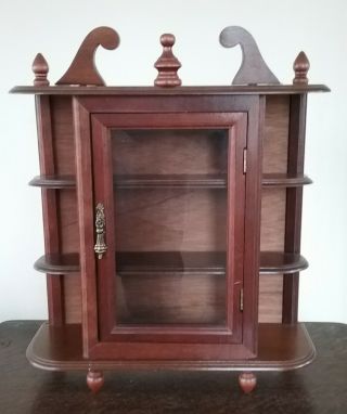Vintage Jay Import Co Small Curio Display Cabinet,  Wall Hanging Or Standing