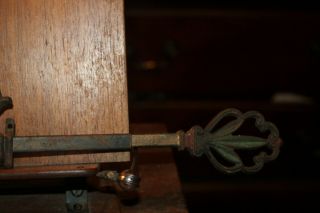 Antique Vintage Victorian Ornate Cast Iron Swing Arm Curtain Rod 5
