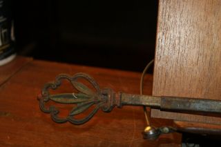 Antique Vintage Victorian Ornate Cast Iron Swing Arm Curtain Rod 7