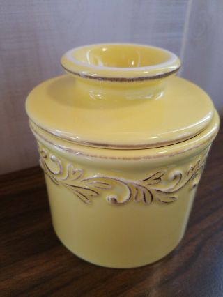 Butter Bell Crock Keeper By L Tremain Antique Goldenrod Yellow 2010