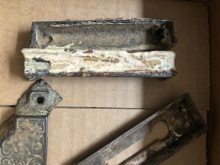 Antique Eastlake Victorian Cast Iron Drawer Pulls,  Pat 