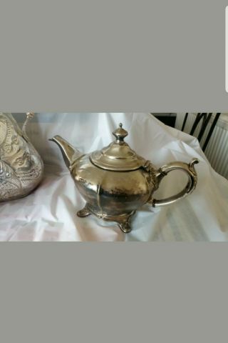 1800s Silver Colour Tea Pot Shaw And Fisher Sheffield