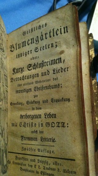 1821 German Bible.  Antique and RARE.  Collectable Book. 3