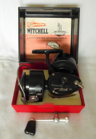 Vintage Garcia Mitchell 300 Spinning Reel & Box 1974