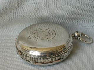 A GENTS ANTIQUE STERLING SILVER OPEN FACE POCKET WATCH By THOMAS FATTORINI & KEY 5