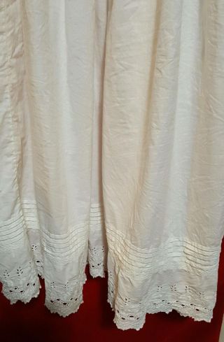 Gorgeous Antique White wear/ Baby Gown for Bisque Dolls - Cotton,  Eyelet Trim - Mus 3