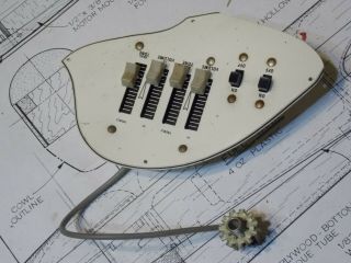 Vintage Dearmond/harmony Rebel Control Plate For Parts/repair