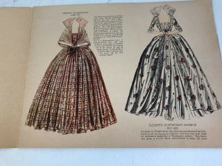 Vtg paper dolls Dresses Worn by the First Ladies of the White House uncut 3