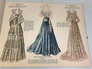 Vtg paper dolls Dresses Worn by the First Ladies of the White House uncut 5
