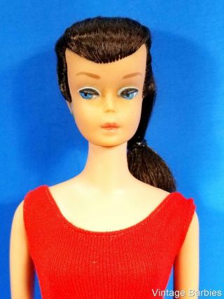 Rare Brunette / Raven Swirl Barbie Doll 850 W/oss - Vintage 1960 