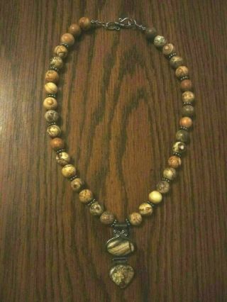 Lovely Brown Swirl Stone Bead | Women 