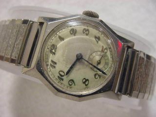 Vintage Large Antique Wwii World War Ii Military Mido Mens Watch